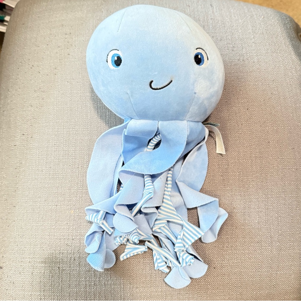 Bunnies by the bay blue octopus plushie